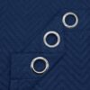 Velosso Chevron Navy Eyelet Thermal Door Curtain