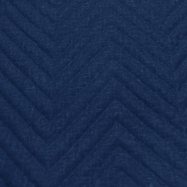 Velosso Chevron Navy Eyelet Thermal Door Curtain