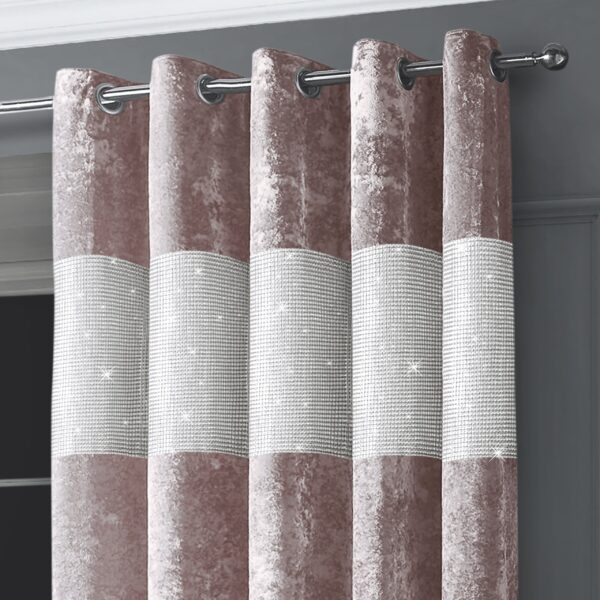 Crushed_velvet_diamante_blush_pink_eyelet_curtains_MAIN.jpg Intimates Diamante Blush Pink Crushed Velvet Ready Made Eyelet Curtains