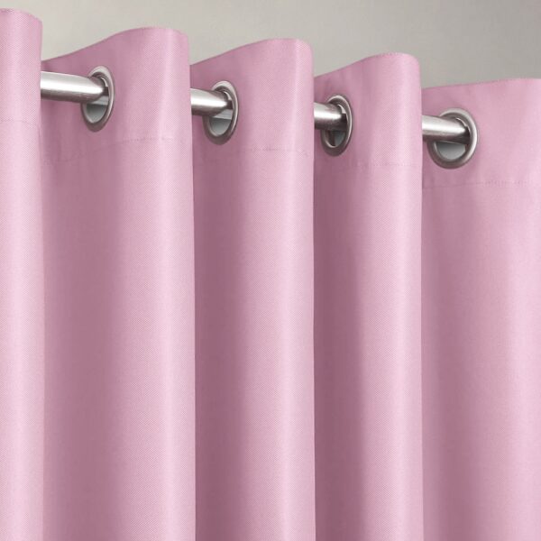 Manhattan_baby_pink_black_out_eyelet_curtains_MAIN.jpg Velosso Manhattan Baby Pink Thermal Blackout Ready Made Eyelet Curtains