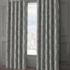 Velosso Onyx Grey Thermal Blackout Ready Made Eyelet Curtains