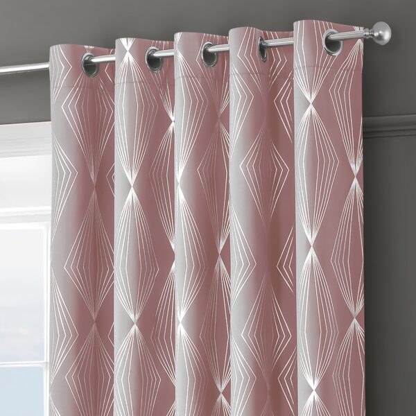 Onyx_pink_blackout_eyelet_curtains_MAIN.jpg Velosso Onyx Blush Pink Thermal Blackout Ready Made Eyelet Curtains