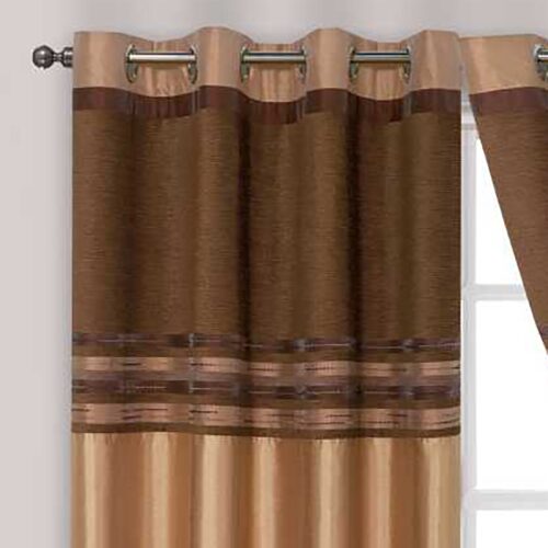 Intimates Renatta Latte Ready Made Eyelet Curtains