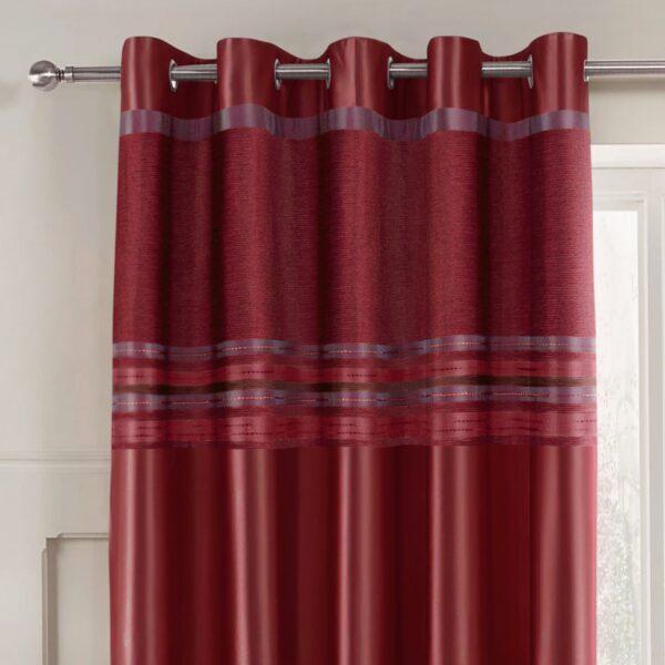 Intimates Renatta Wine Ready Made Eyelet Curtains