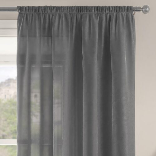 Velosso Riva Charcoal Grey Slot Top Voile Panel