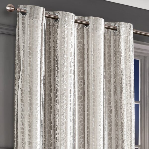 Verity_velvet_cream_eyelet_curtains_MAIN.jpg Intimates Verity Cream Crushed Velvet Embossed Ready Made Eyelet Curtains