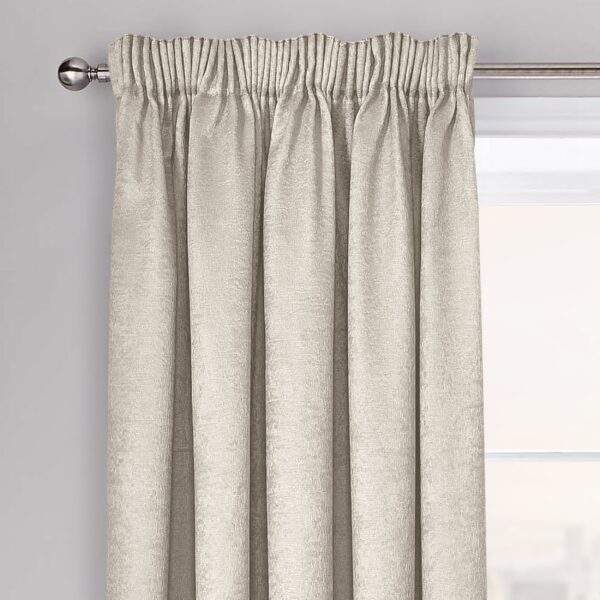 Westwood_dimout_cream_eyelet_curtains_MAIN.jpg Velosso Westwood Cream Dimout Pencil Pleat Curtains
